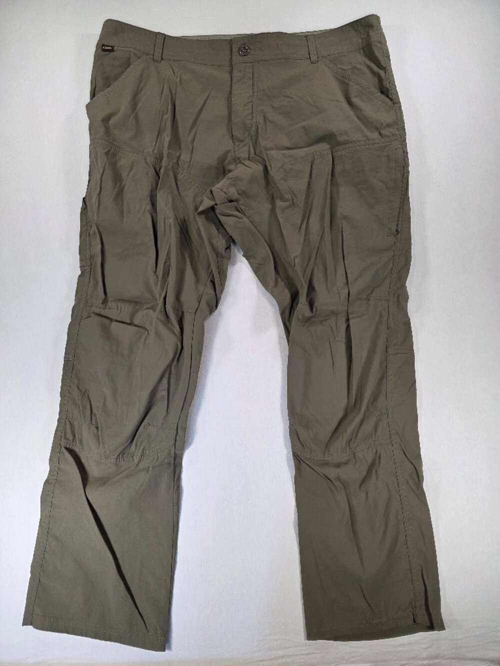 Kuhl Pants Mens 42x32 Dark Olive Green Gorpcore Hiking Ripstop Stretch